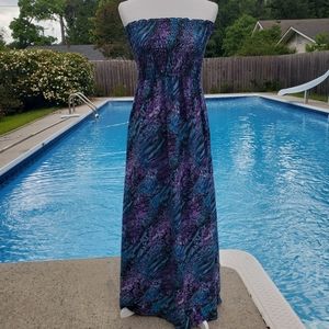 Strapless maxi dress